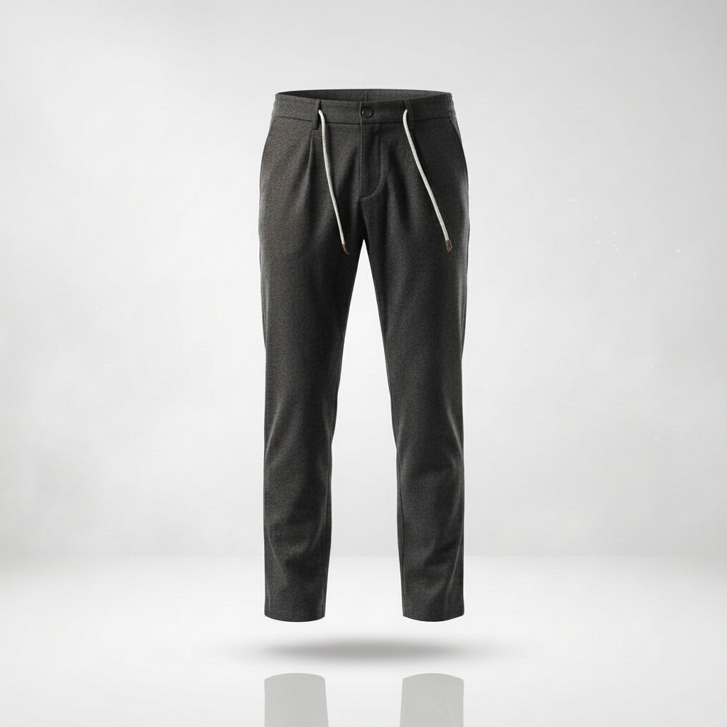 Casual pants in dark charcoal gray